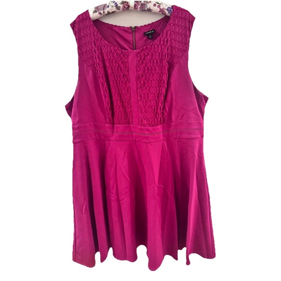 Torrid Dresses & Skirts - Torrid Womens Fushia Pink Sleeveless Mini Dress Plus Size 22 Barbiecore Babydoll